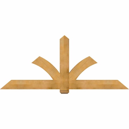 Ekena Millwork Redmond Rough Sawn Timber Gable Bracket, Western Red Cedar, 84"W x 35"H x 4"D x 6"F, 10/12 Pitch GBW084X35X0406RED00RWR